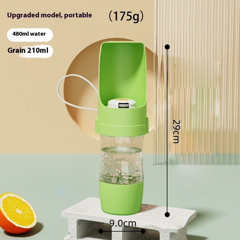 Keep Your Pet Hydrated Anywhere 🐶🐱 – Portable 2-in-1 Water & Food Bottle